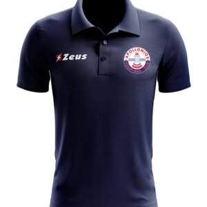 Ανδρικό μπλε πόλο OFA Apollonios Keratsiniou με λογότυπο Zeus και έμβλημα ομάδας